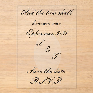 Invitations En Acrylique Acrylic invites