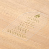 Invitations En Acrylique ACRYLIC NIKAH WALIMA Gold Texte Élégant Islamique (Poser)