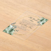 Invitations En Acrylique acrylic sage green quinceañera (Poser)