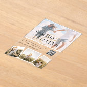 Invitations En Acrylique ACRYLIC Wedding Invite PHOTO Qr Code RSVP (Poser)