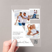 Invitations En Acrylique ACRYLIC Wedding Invite PHOTO Qr Code RSVP (In situ (ordinateur de poche))