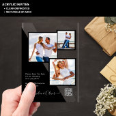 Invitations En Acrylique ACRYLIC Wedding Invite PHOTO Qr Code RSVP