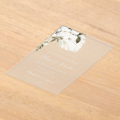 Invitations En Acrylique Acrylic white boho Spanish wedding (Poser)