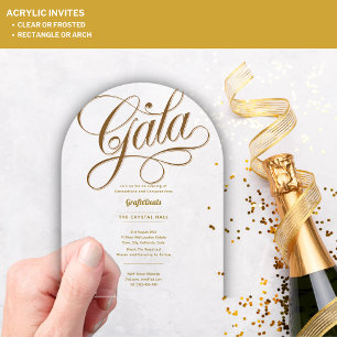 Invitations En Acrylique Acrylique Clair Gala Affaires Caritatif Entreprise