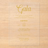 Invitations En Acrylique Acrylique Clear Corporate Gala Award Ceremony Mode (Recto)