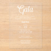 Invitations En Acrylique Acrylique Clear Corporate Gala Award Ceremony Mode (Recto)