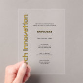 Invitations En Acrylique Acrylique Clear Tech Innovation Événements d'entre (In situ (ordinateur de poche))