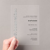 Invitations En Acrylique Acrylique Clear Tech Innovation Événements d'entre (In situ (ordinateur de poche))