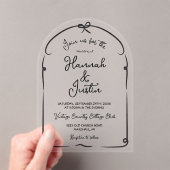 Invitations En Acrylique Acrylique mariage acrylique à la mode moderne dess (In situ (ordinateur de poche))