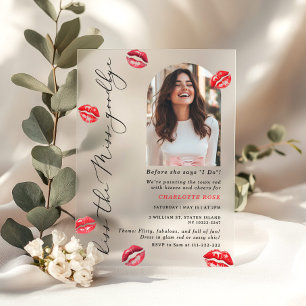 Invitations En Acrylique Adieu à la demoiselle d'honneur arche de photo Bac