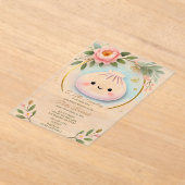 Invitations En Acrylique adorable petit Baby shower de dumping (Poser)