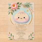 Invitations En Acrylique adorable petit Baby shower de dumping (Recto)