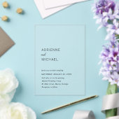 Invitations En Acrylique Adrienne Simple Mariage moderne (Insitu (Mariage))