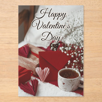 Invitations En Acrylique Affiche Joyeuse Saint-Valentin