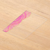 Invitations En Acrylique Agate d'or rose moderne Mariage élégant (Poser)