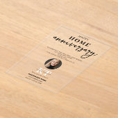 Invitations En Acrylique Agent immobilier Bonne maison Anniversaire Merci (Poser)