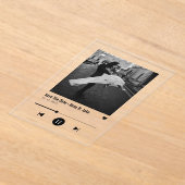 Invitations En Acrylique Album unique Couverture Musique Chanson Viral Enre (Poser)