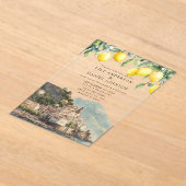 Invitations En Acrylique Amalfi Coast Lemons Italian Wedding (Poser)