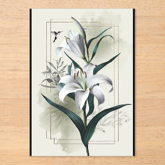 Invitations En Acrylique Amazon Lily Art - Style or & Scandi