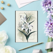 Invitations En Acrylique Amazon Lily Art - Style or & Scandi (Insitu (Mariage))