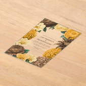 Invitations En Acrylique Amber Honey, Desert Clay & Marigold Bloom Wedding (Poser)