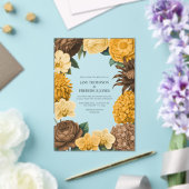 Invitations En Acrylique Amber Honey, Desert Clay & Marigold Bloom Wedding (Insitu (Mariage))
