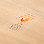 Invitations En Acrylique Amour à la Fête des mariées orange First Spritz (Poser)