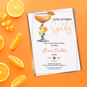 Invitations En Acrylique Amour au Premier Spritz Cocktail de Réception de M