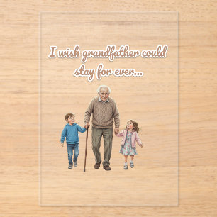 Invitations En Acrylique amour éternel pour grand-père