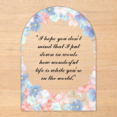 Invitations En Acrylique Amour pur comme une Fleur (Recto)
