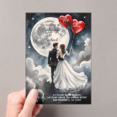 Invitations En Acrylique Amour romantique sur Cloud Neuf Mariage Fairytale (In situ (ordinateur de poche))