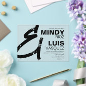 Invitations En Acrylique AMPERSAND GRAS Grunge noir blanc Mariage (Insitu (Mariage))