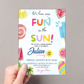 Invitations En Acrylique amusement au soleil (In situ (ordinateur de poche))