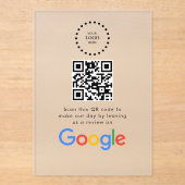 Invitations En Acrylique Analyse de site Web des avis Google Logo d'entrepr (Recto)