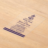Invitations En Acrylique Ancre de monographie marine Wedding shower nautiqu (Poser)