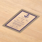 Invitations En Acrylique Ancre marine Burlap Beach fête d'anniversaire (Poser)