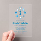 Invitations En Acrylique Anniversaire 2 ans de Pâques Bleu (In situ (ordinateur de poche))