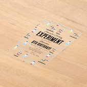 Invitations En Acrylique Anniversaire de enfant de l'expérience en chimie (Poser)