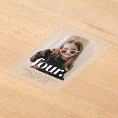 Invitations En Acrylique Anniversaire de la photo à quatre arches (Poser)