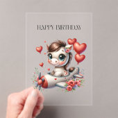 Invitations En Acrylique Anniversaire de Pony Pilot (In situ (ordinateur de poche))