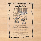 Invitations En Acrylique Anniversaire d'Espresso Martini un peu plus vieux  (Recto)