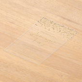 Invitations En Acrylique Anniversaire du Mariage Gold Confetti (Poser)