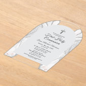 Invitations En Acrylique Apocalypse blanche Première sainte communion Garço (Poser)