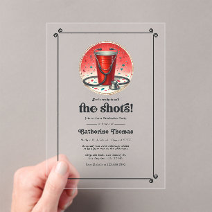 Invitations En Acrylique "Appelez les chaussures" Soins infirmiers