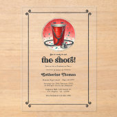 Invitations En Acrylique "Appelez les chaussures" Soins infirmiers (Recto)