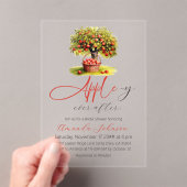 Invitations En Acrylique Apple-y Jamais après l'automne Fête des mariées d' (In situ (ordinateur de poche))