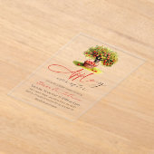 Invitations En Acrylique Apple-y Jamais après l'automne Fête des mariées d' (Poser)