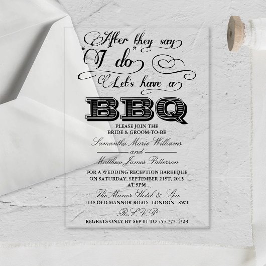 Invitations En Acrylique Après Qu'Ils Aient Dit Que Je Le Fais, Faisons Un 