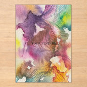 Invitations En Acrylique Aquarelle Abstraite (Recto)