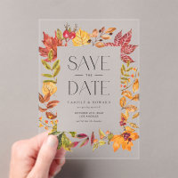 Aquarelle Automne Feuilles cadre automne Enregistr